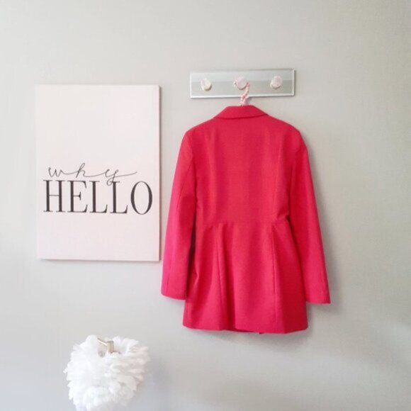 NWOT Zara raspberry pink cut out blazer dress, L - Picture 6 of 6